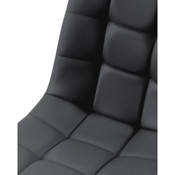 Chaise de salle à manger Antibes, similicuir noir