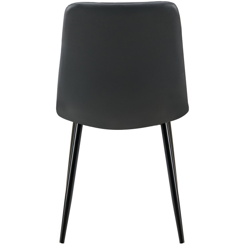 Chaise de salle à manger Antibes, similicuir noir