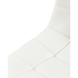 Chaise de salle à manger Antibes, similicuir blanc