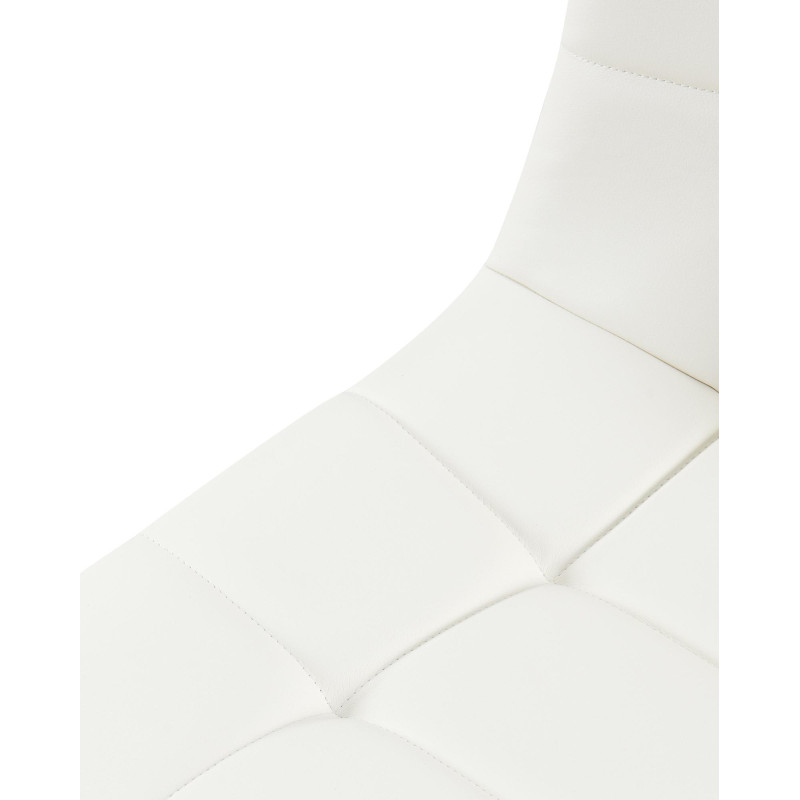 Chaise de salle à manger Antibes, similicuir blanc