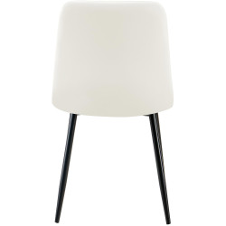 Chaise de salle à manger Antibes, similicuir blanc