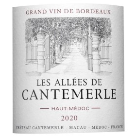 Les Allées de Cantemerle 2020 Haut-Médoc - Vin rouge de Bordeaux