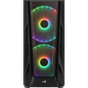 AEROCOOL BOITIER PC NightHawk Duo - Moyen Tour - Noir - Verre trempé - Format E-ATX (ACCM-PB20033.11)