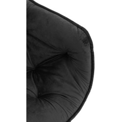 Ensemble de 2 chaises Tanna en velours noir