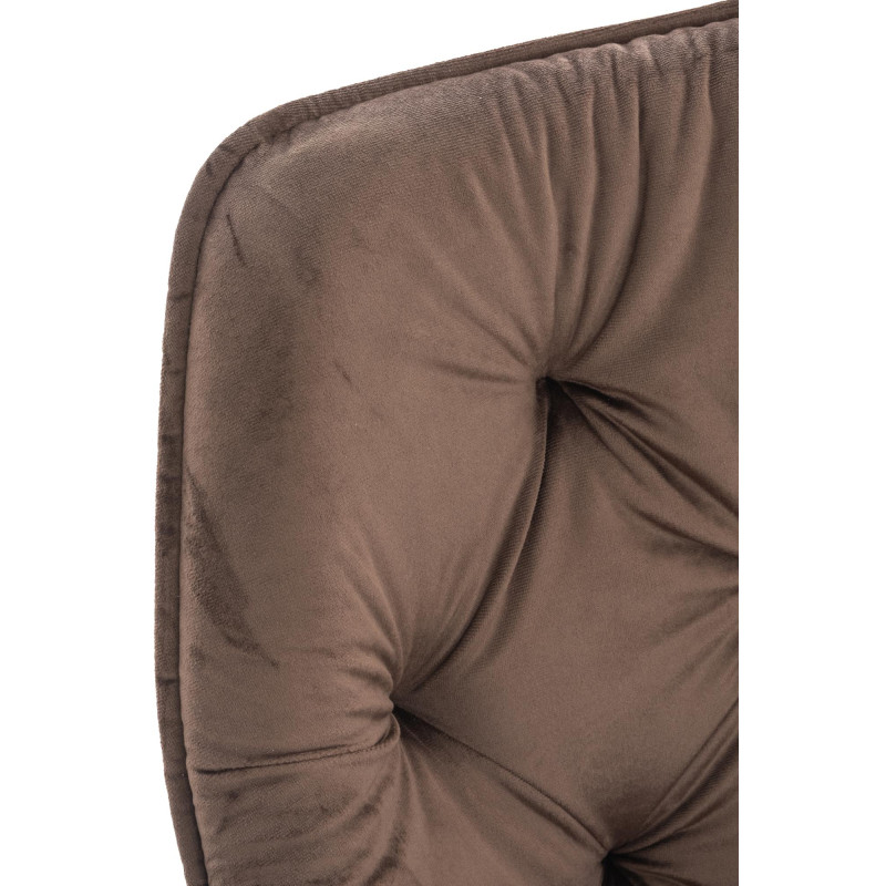 Ensemble de 2 chaises Tanna en velours marron