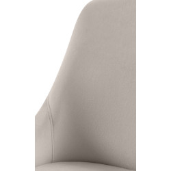 Chaise de salle à manger Elmira en velours gris doré