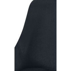 Chaise de salle à manger Elmira en velours doré noir