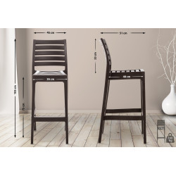 Tabouret de bar Ares brun