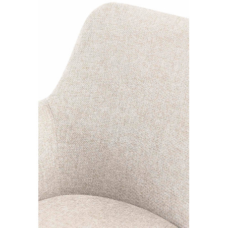 Chaise de salle à manger Olema en tissu crème