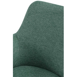 Chaise de salle à manger Olema en tissu vert
