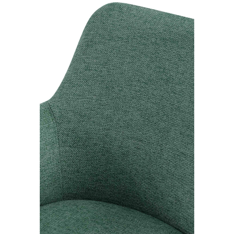 Chaise de salle à manger Olema en tissu vert