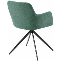 Chaise de salle à manger Olema en tissu vert