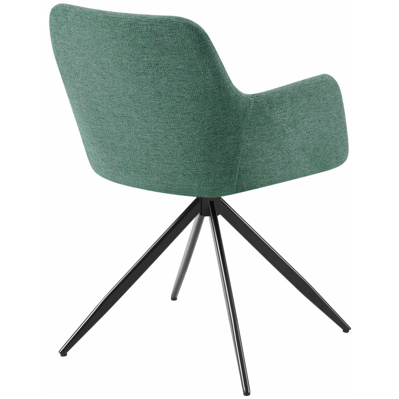 Chaise de salle à manger Olema en tissu vert