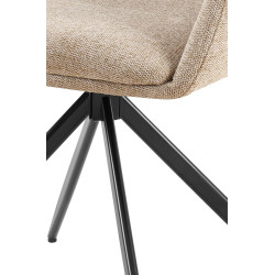 Chaise de salle à manger Olema, tissu taupe