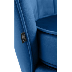 Fauteuil Rosita, velours bleu