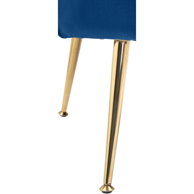 Fauteuil Rosita, velours bleu