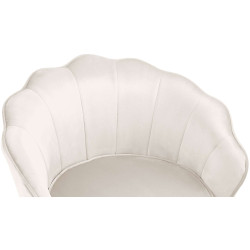 Chaise Rosita en velours crème