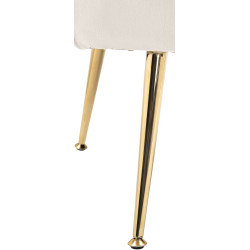 Chaise Rosita en velours crème