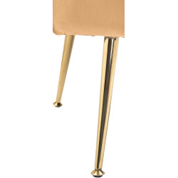 Chaise Rosita en velours jaune