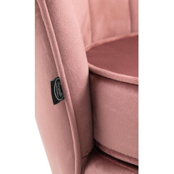 Chaise Rosita en velours rose