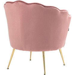 Chaise Rosita en velours rose