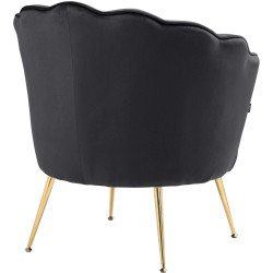 Chaise Rosita en velours noir