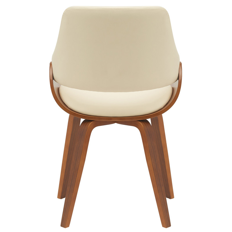 Chaise de salle à manger Vangale similicuir noyer/crème