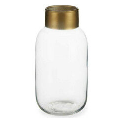 Vase Doré Transparent verre...