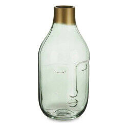 Vase Visage Vert verre (11...