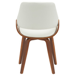 Chaise de salle à manger Vangale en similicuir noyer/blanc