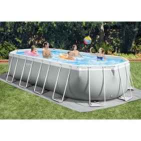 Intex - 26798NP - Kit piscine prism frame ovale tubulaire 6,10 x 3,05 x 1,22m