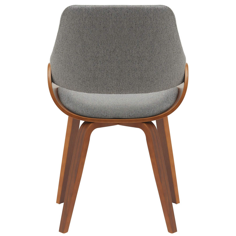 Chaise de salle à manger Vangale en tissu noyer/gris foncé