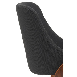 Chaise de salle à manger Vangale en tissu noyer/noir