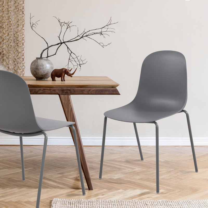 Chaise Hardin gris foncé