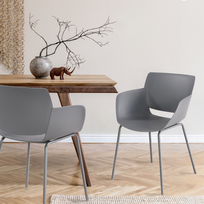 Chaise Alpena gris foncé