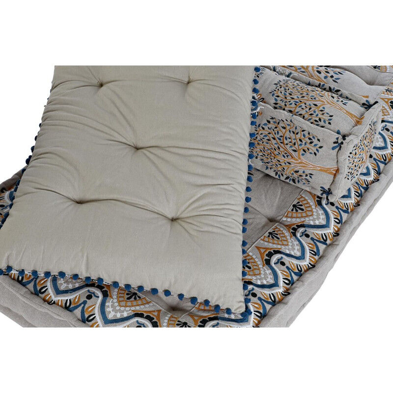 Fauteuil DKD Home Decor Jaune Bleu Beige 145 x 76 x 1 cm