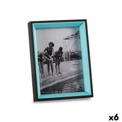 Cadre photo Verre Noir Bleu...