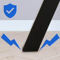 Chaise de salle à manger en velours Lewes bleu foncé