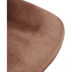 Chaise de salle à manger Lewes en velours marron