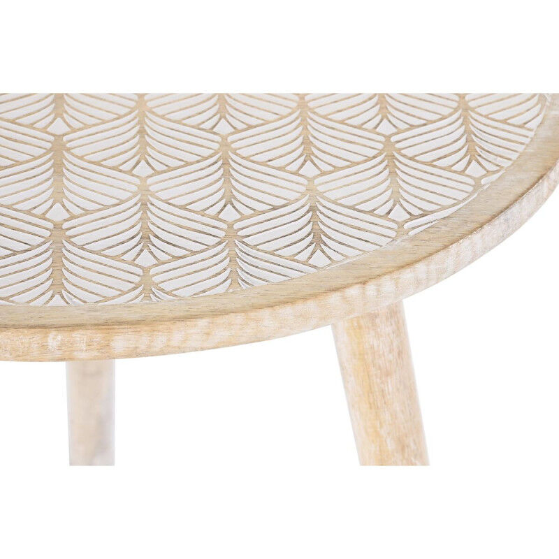 Table d'appoint DKD Home Decor Marron Bois de manguier (50,5 x 50,5 x 47,5 cm)