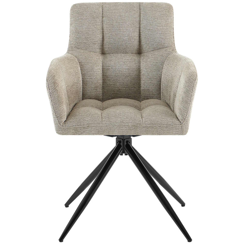 Chaise de salle à manger Jonah en tissu taupe