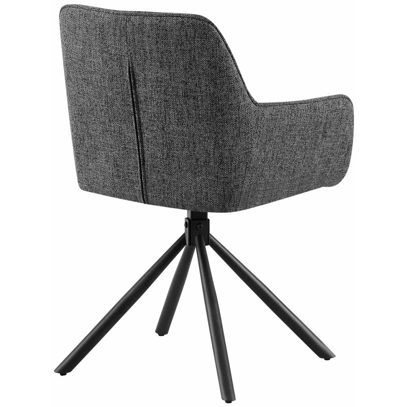 Chaise Tipton, tissu gris foncé
