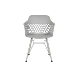 Chaise de Salle à Manger DKD Home Decor Gris clair 57 x 57 x 80,5 cm