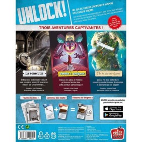 Asmodée - Space Cowboys - Unlock! : Escape Adventures - Unbox Now - Jeu de société - a partir de 10 ans - 2 a 6 joueurs - 60 min