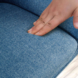 Chaise Tipton, tissu bleu