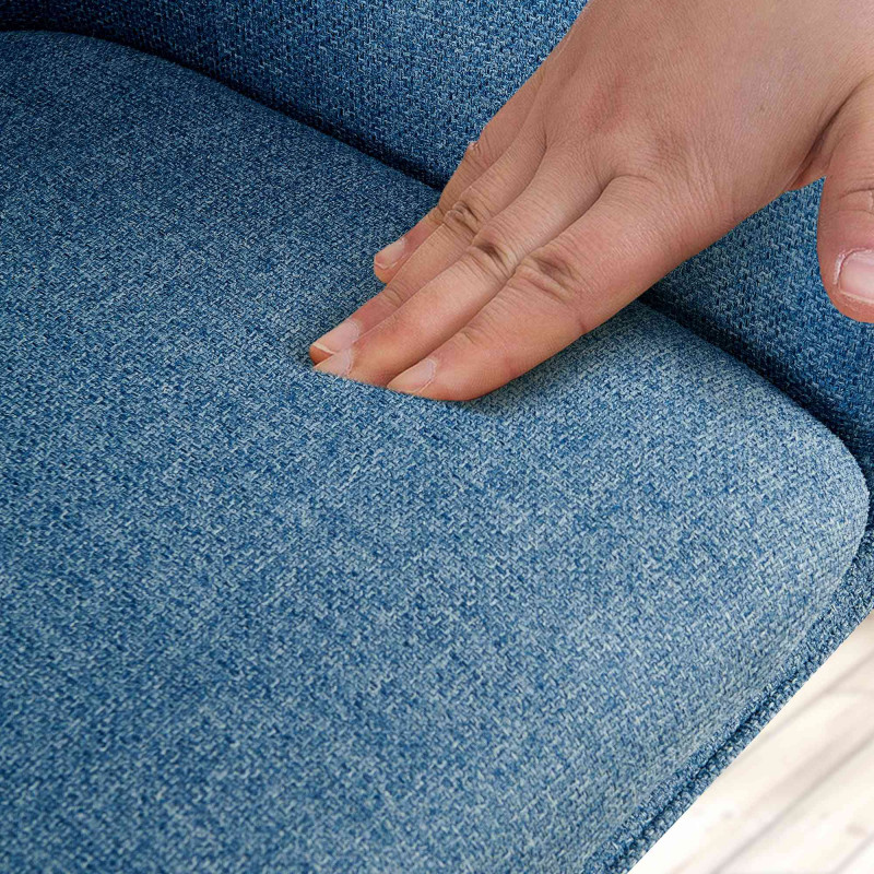 Chaise Tipton en tissu bleu