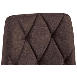 Lot de 2 chaises de salle à manger Clairton en tissu marron