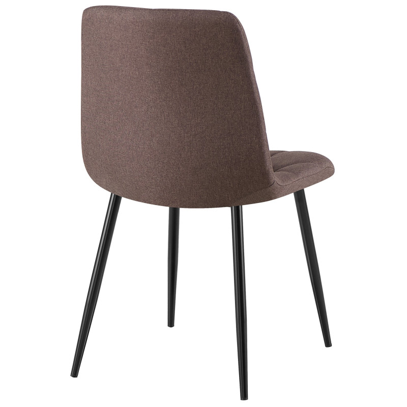 Lot de 2 chaises de salle à manger Clairton en tissu marron