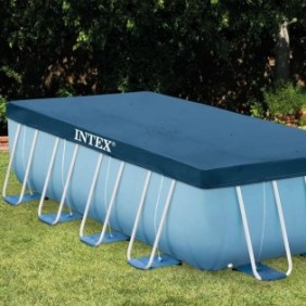 Intex - 28037 - Bвche protection pour piscine rectangulaire tubulaire 4m x 2m