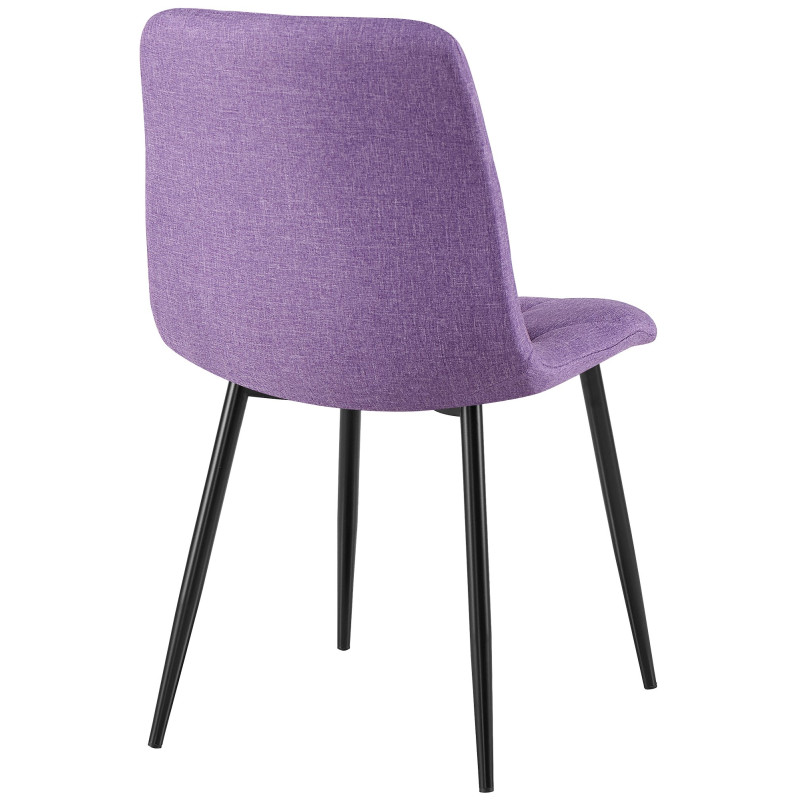 Ensemble de 2 chaises de salle à manger en tissu Clairton violet